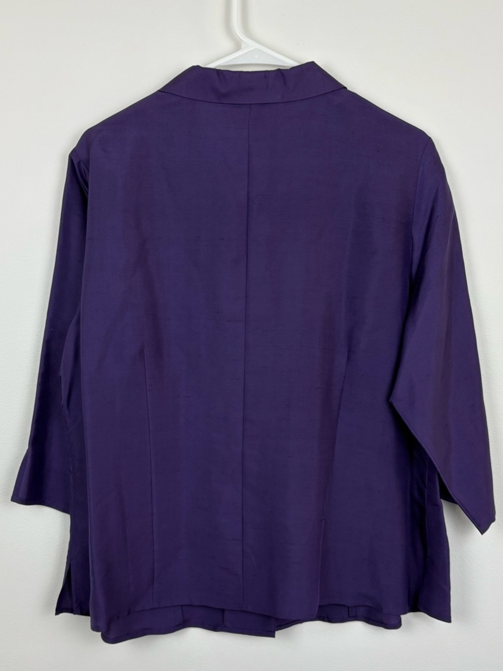 Vintage Venezia Purple Silk Button-Up Blouse size 16 Like New Y2K Plus Size - Picture 4 of 7